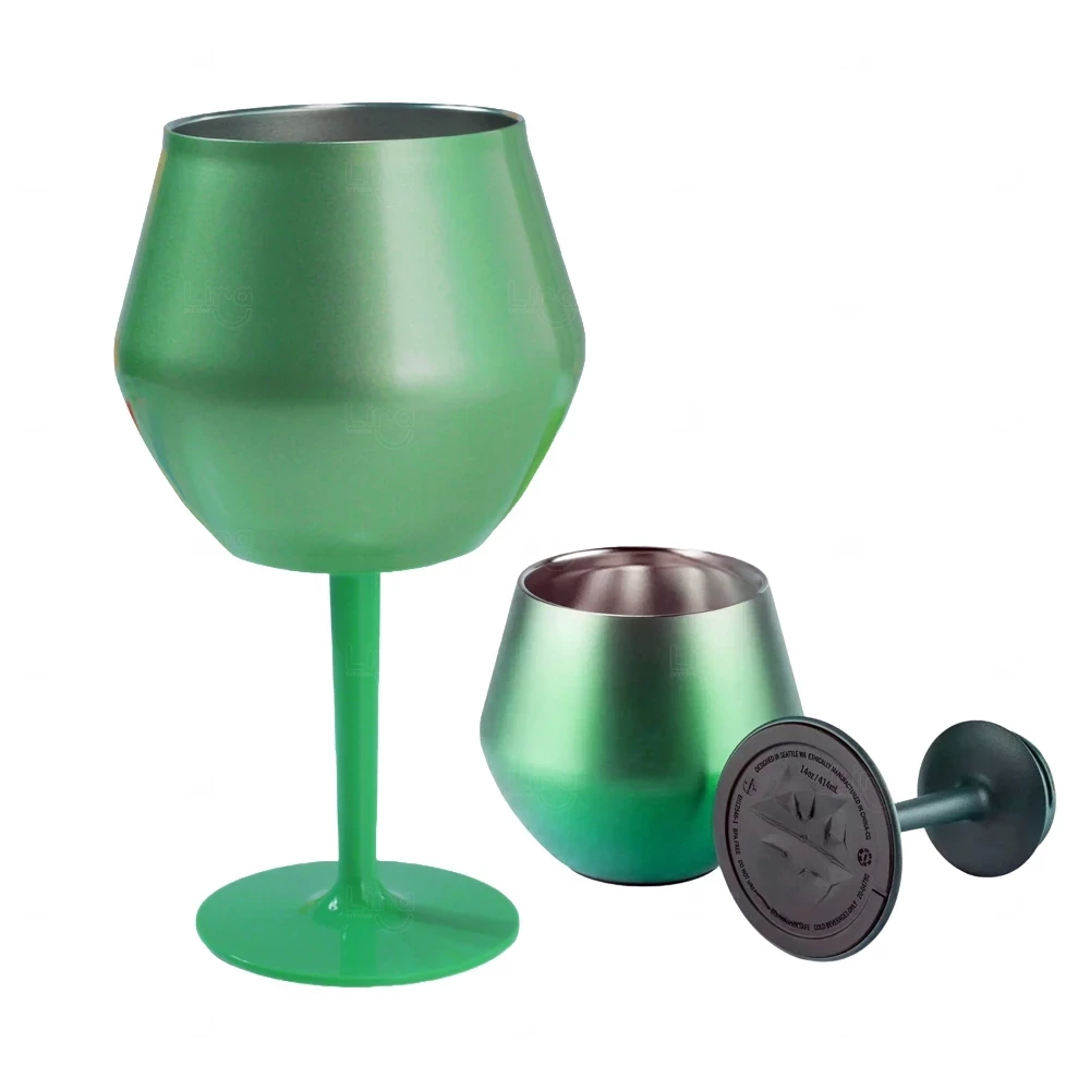 Taça Térmica Inox 2 em 1 Personalizada Verde