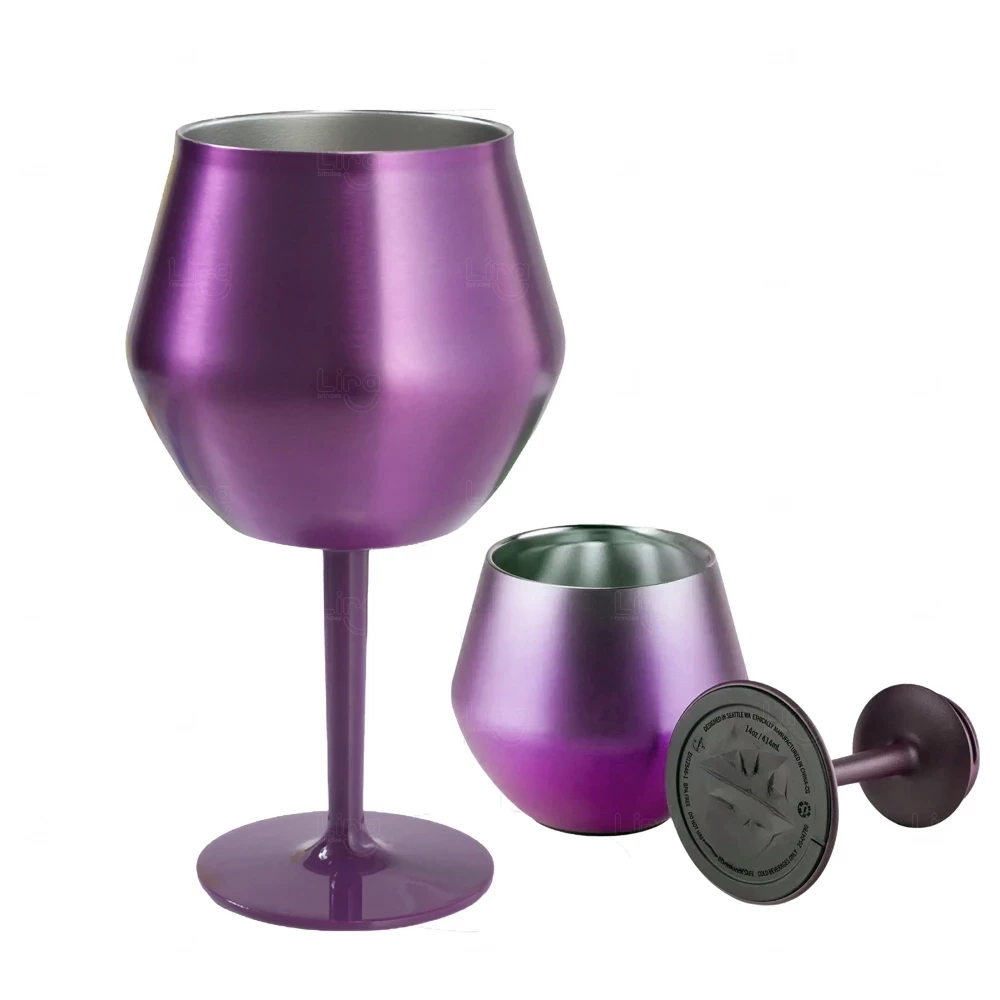 Taça Térmica Inox 2 em 1 Personalizada Roxo