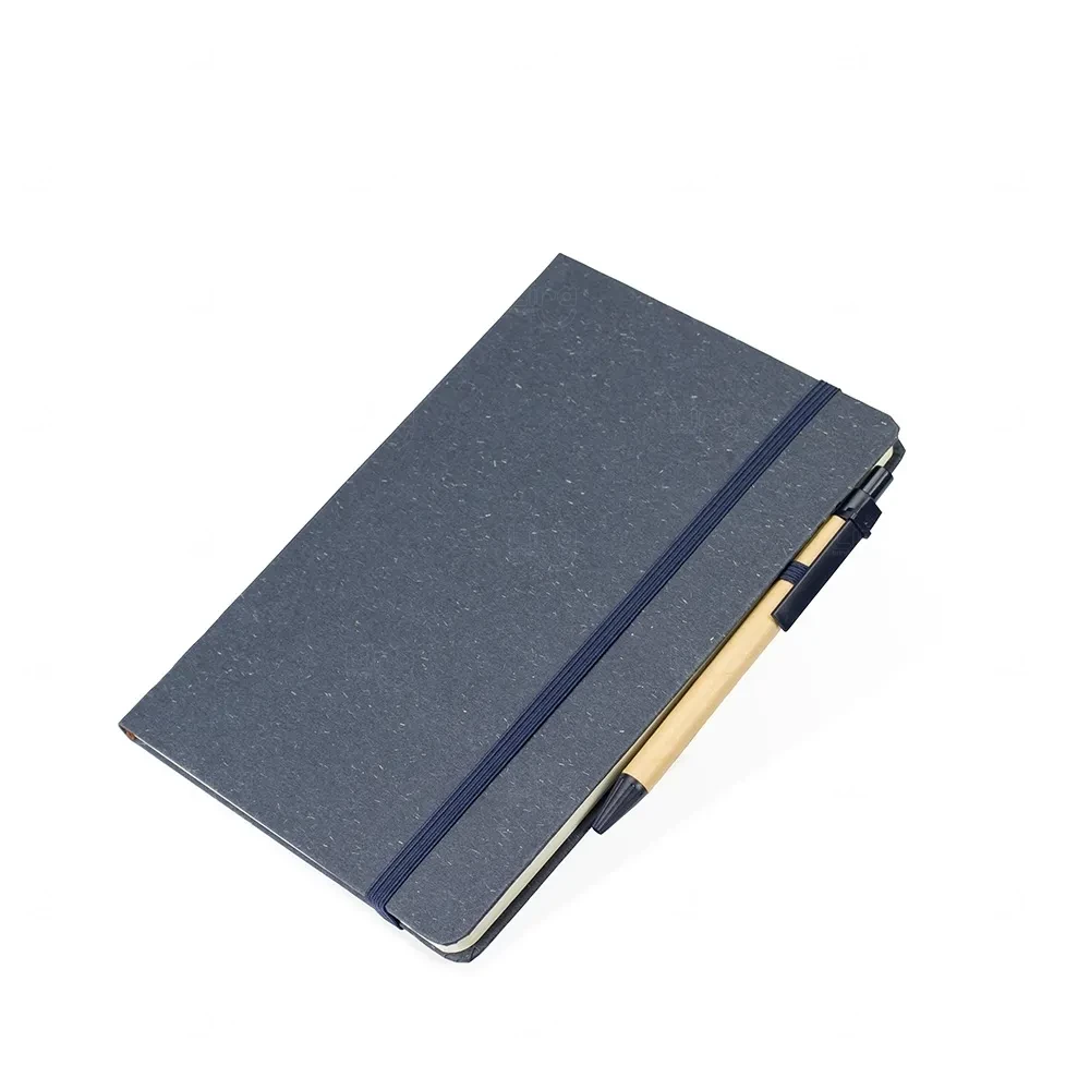 Moleskine Fibra de Arroz com Caneta Personalizada - 21x15,5 cm 