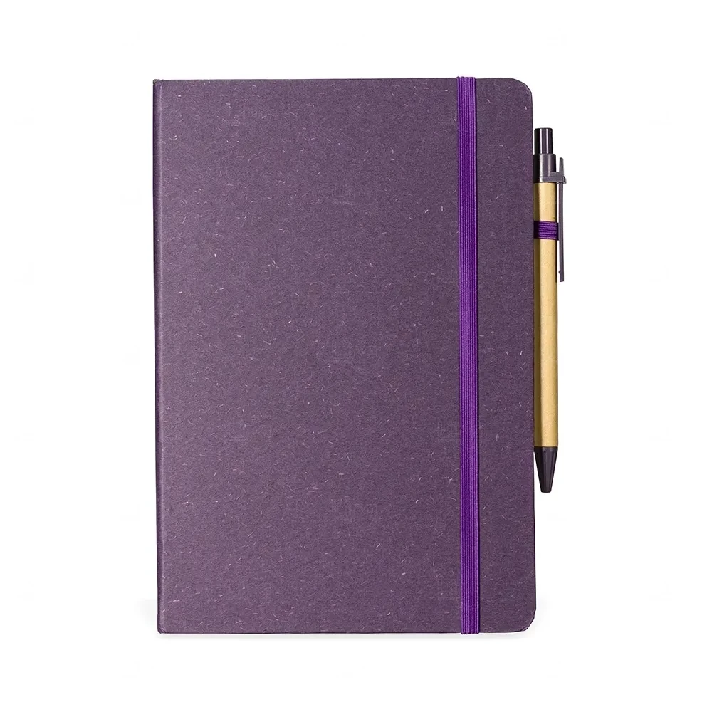 Moleskine Fibra de Arroz com Caneta Personalizada - 21x15,5 cm 