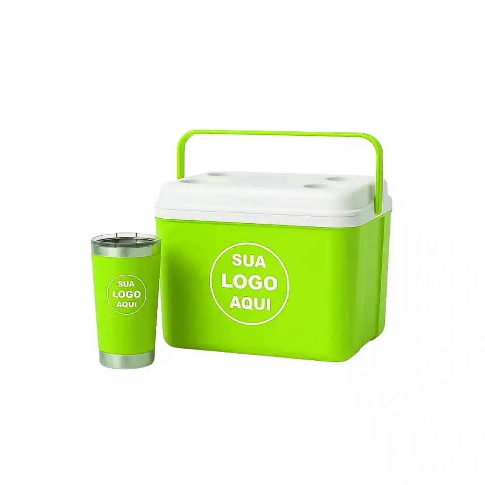 Kit Água de Coco Personalizado - Caixa 12L e Copo Térmico 500ml 