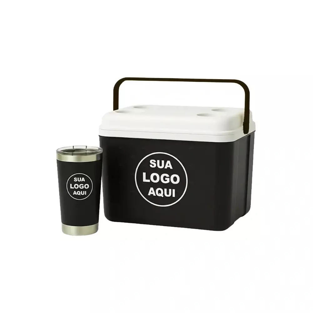 Kit Água de Coco Personalizado - Caixa 12L e Copo Térmico 500ml 