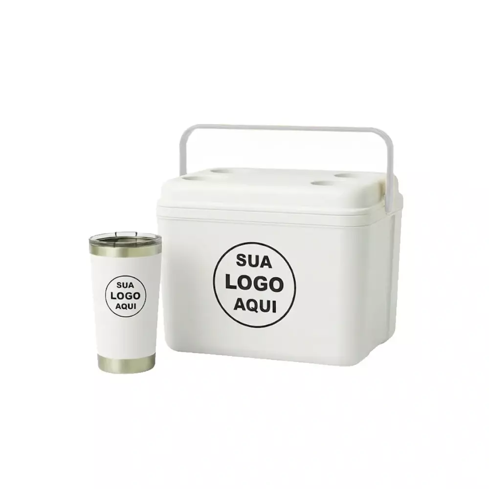 Kit Água de Coco Personalizado - Caixa 12L e Copo Térmico 500ml 