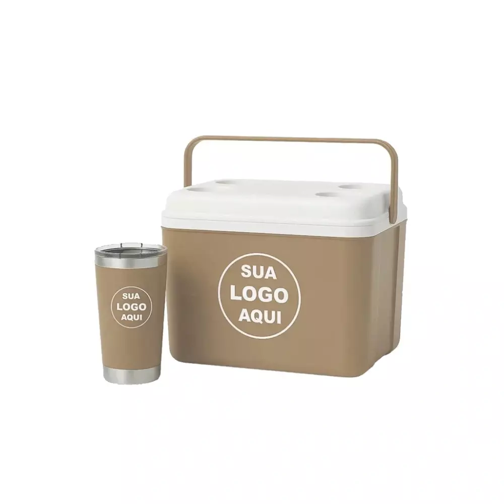 Kit Água de Coco Personalizado - Caixa 12L e Copo Térmico 500ml 