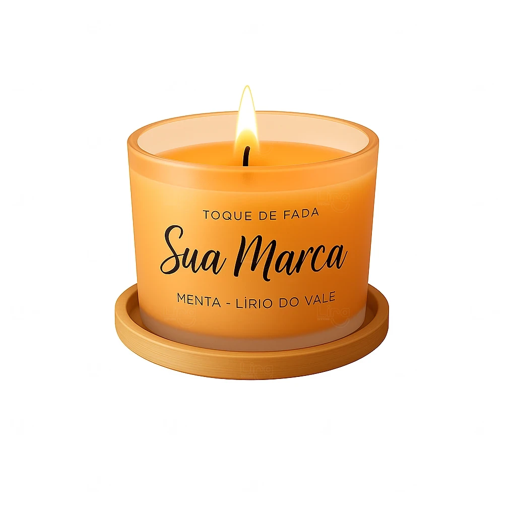 Vela Aromática 90g Personalizada Laranja