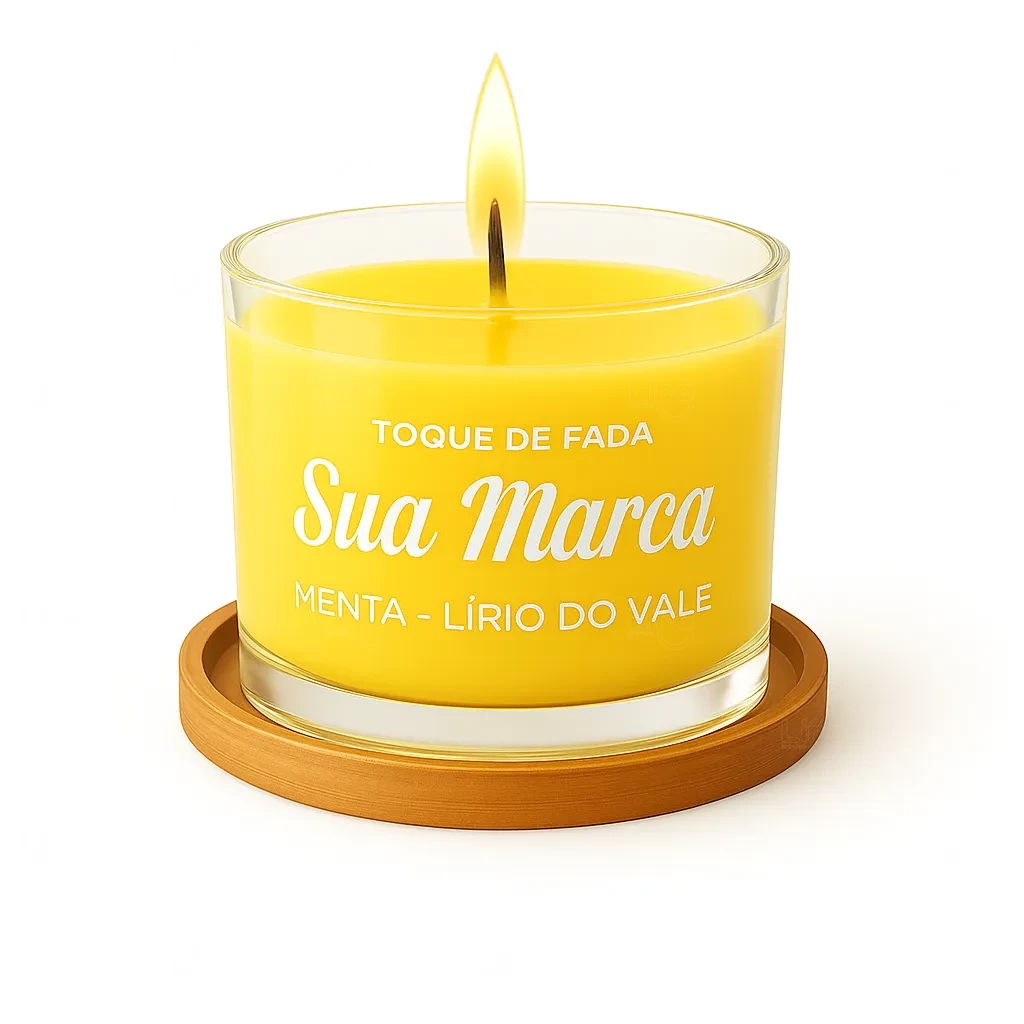 Vela Aromática 90g Personalizada Amarelo