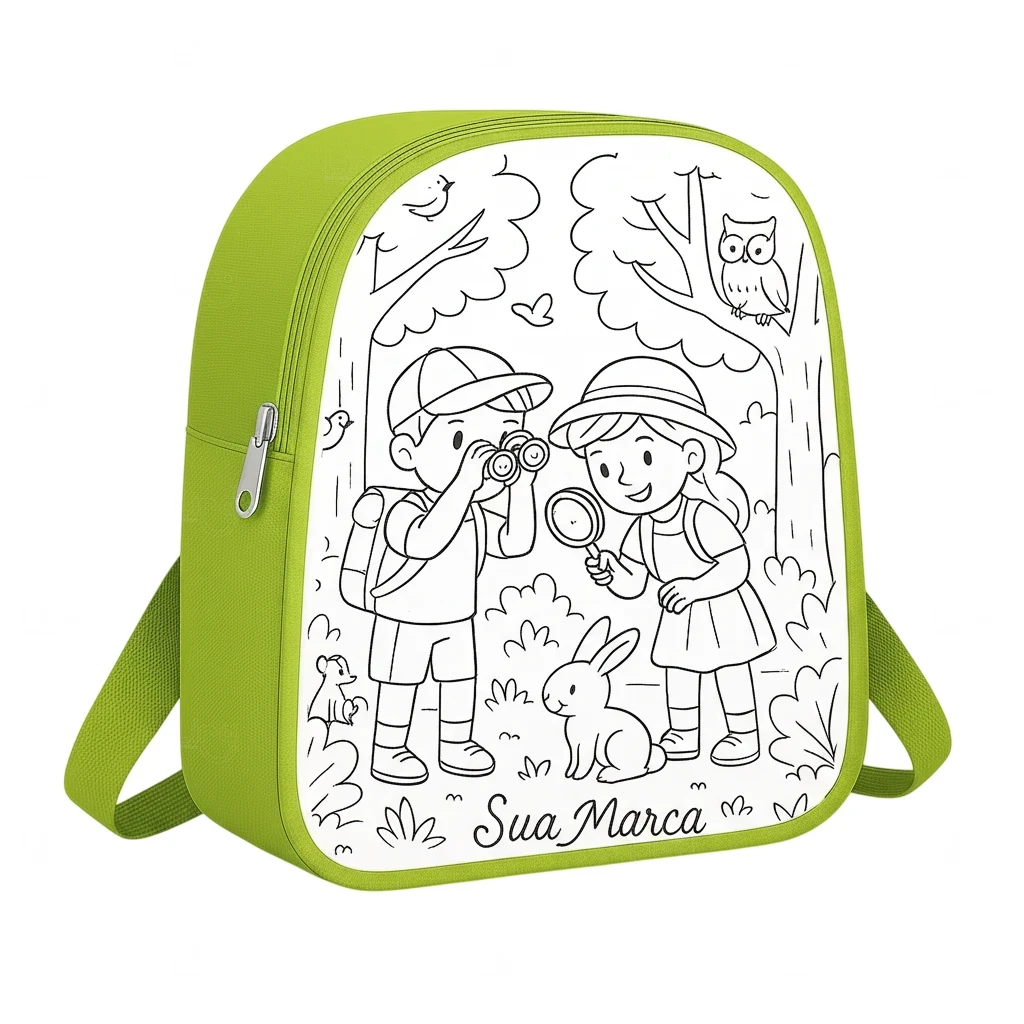 Mochila Infantil Colorir Personalizada 