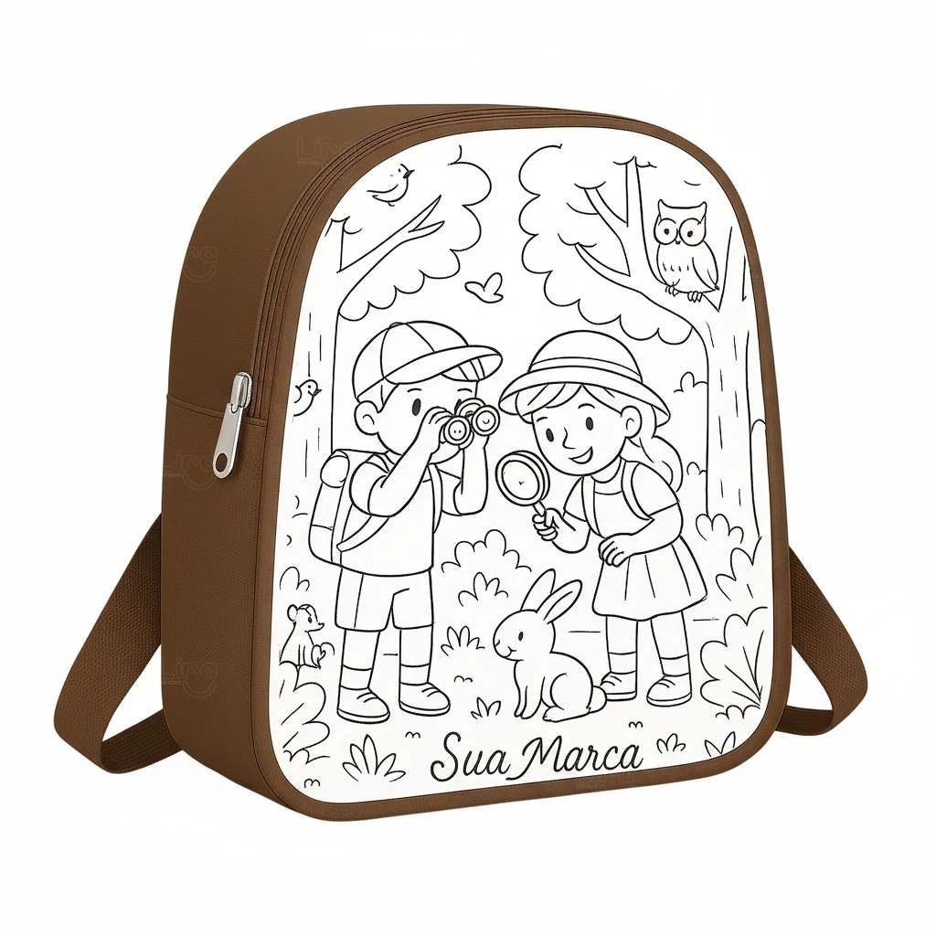 Mochila Infantil Colorir Personalizada 