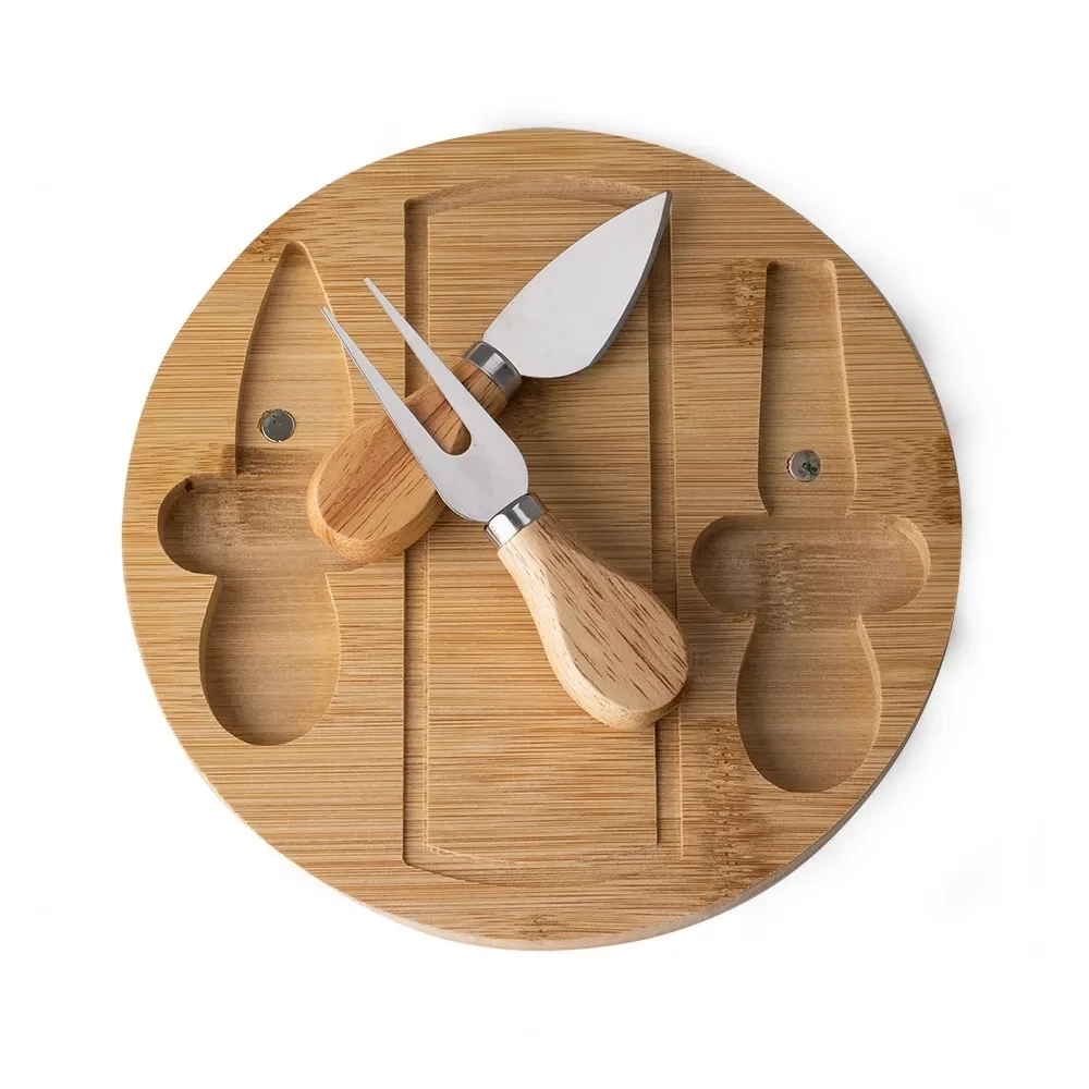 Kit Queijo 3 Peças Bambu Personalizado 