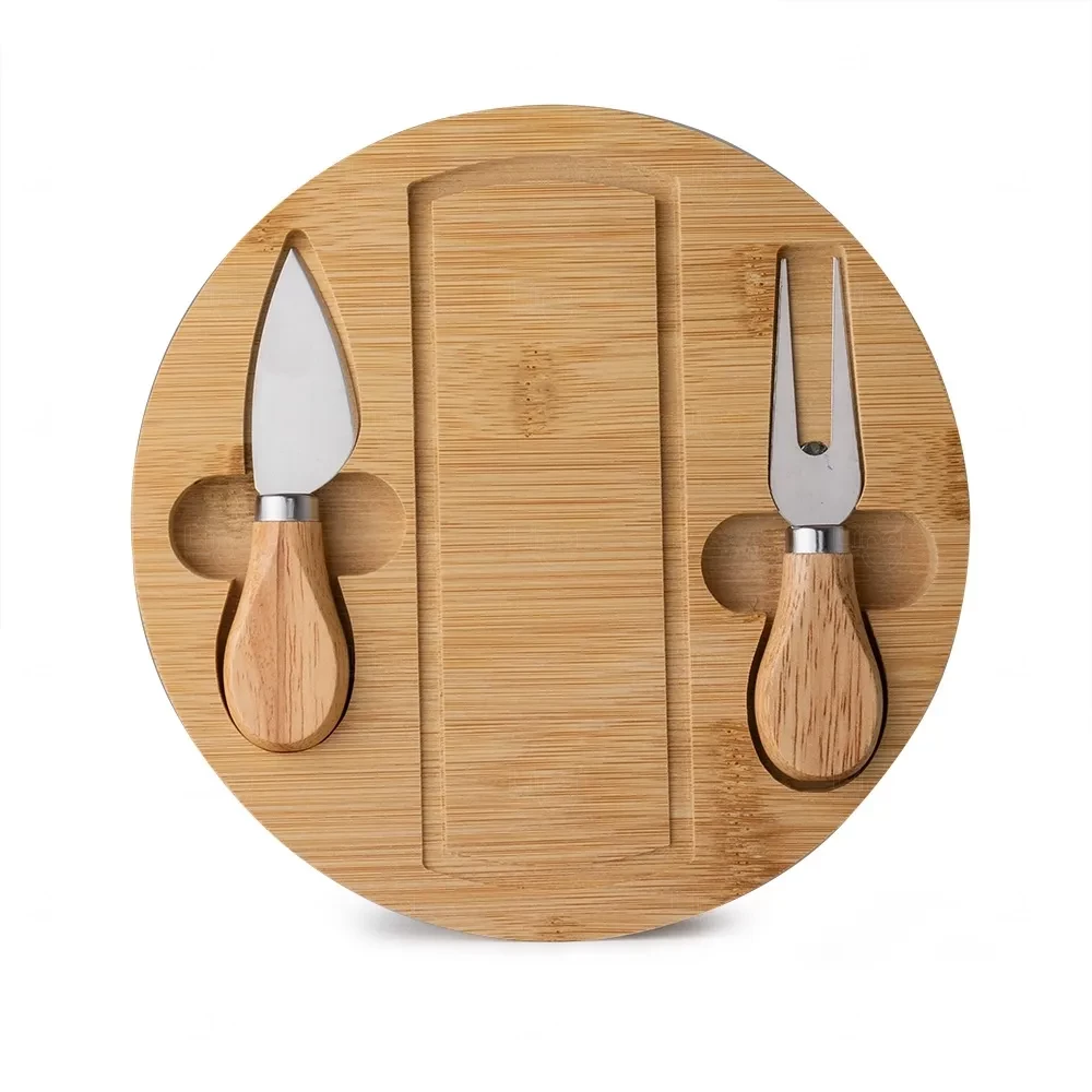 Kit Queijo 3 Peças Bambu Personalizado 