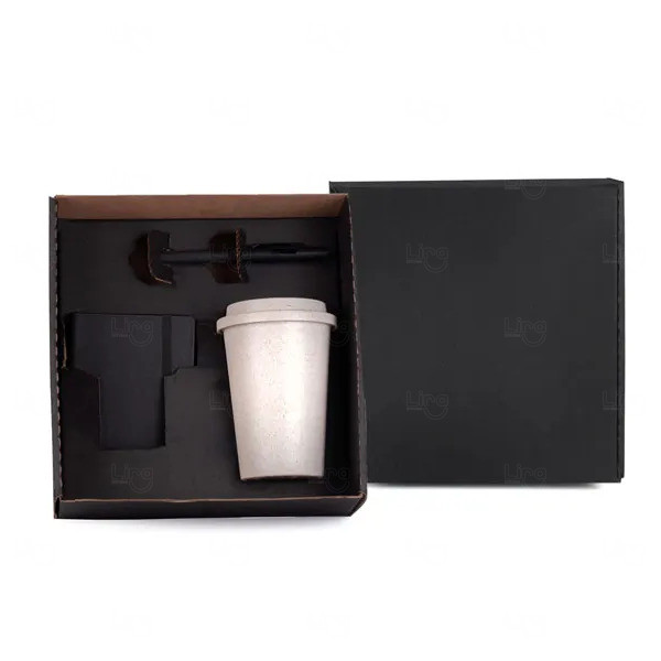Kit Copo, Caneta e Caderneta Personalizado 