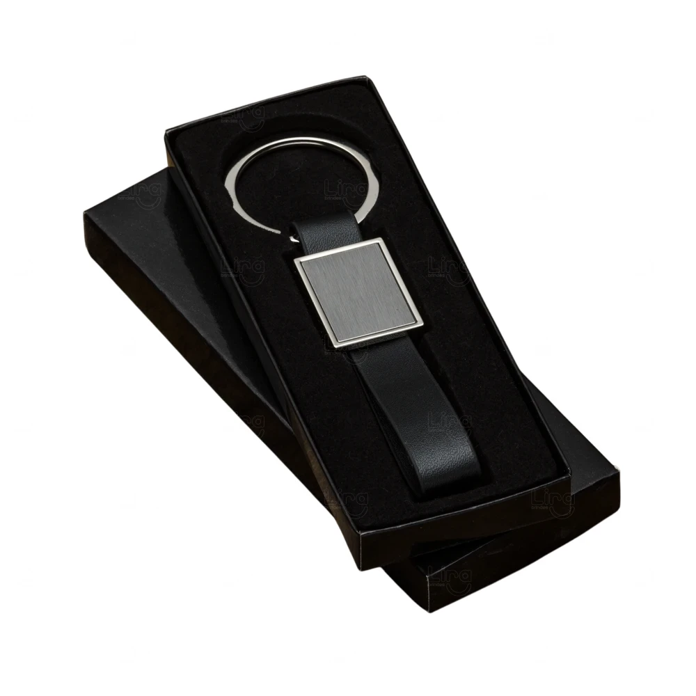 Chaveiro Metal e Couro Sintético Personalizado 
