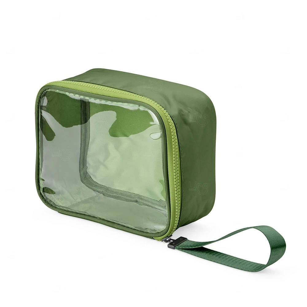 Nécessaire em Nylon com Visor Personalizada - 15,5 x 19,5 cm 