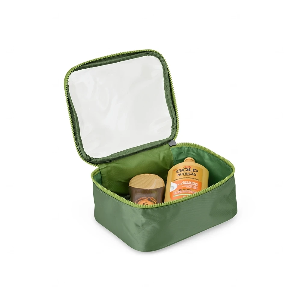 Nécessaire em Nylon com Visor Personalizada - 15,5 x 19,5 cm 