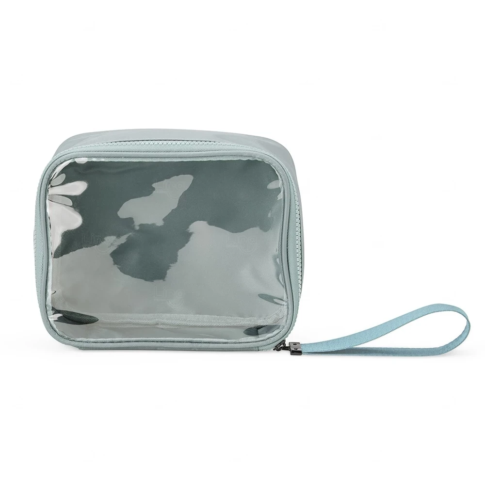 Nécessaire em Nylon com Visor Personalizada - 15,5 x 19,5 cm 