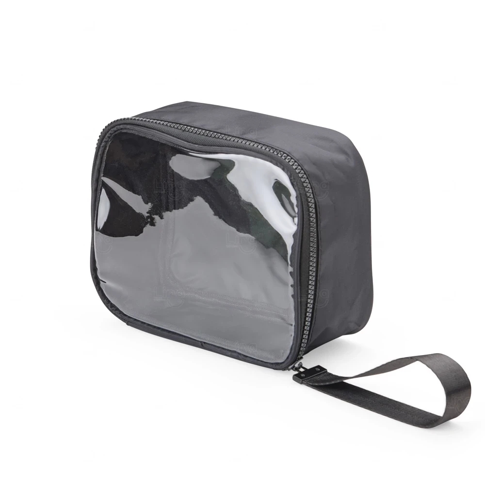 Nécessaire em Nylon com Visor Personalizada - 15,5 x 19,5 cm 
