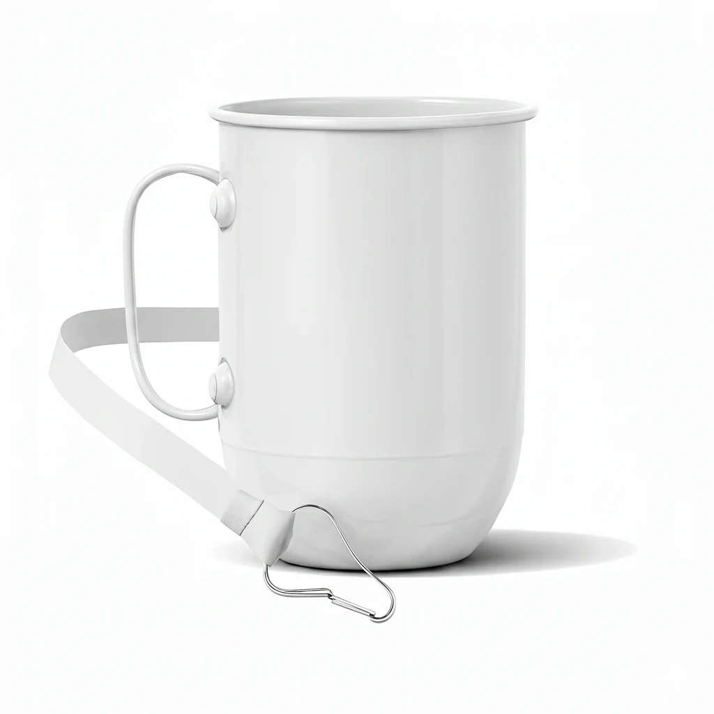 Caneca de Alumínio 500ml com Tirante Personalizada 