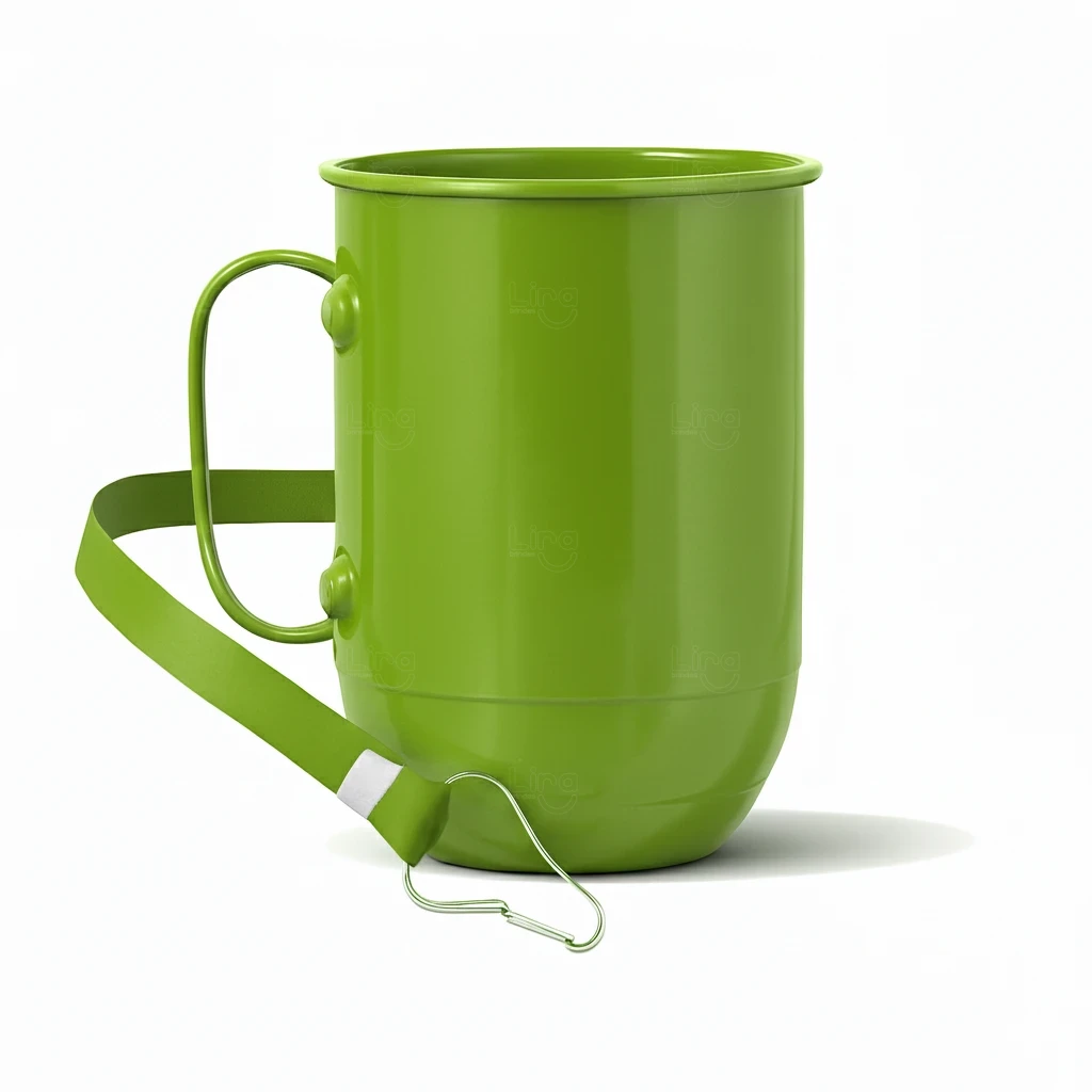 Caneca de Alumínio 500ml com Tirante Personalizada 