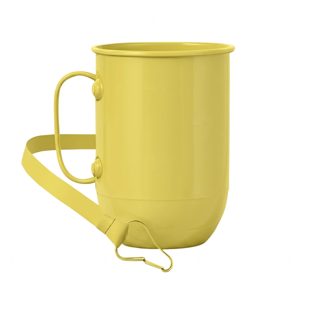 Caneca de Alumínio 500ml com Tirante Personalizada 