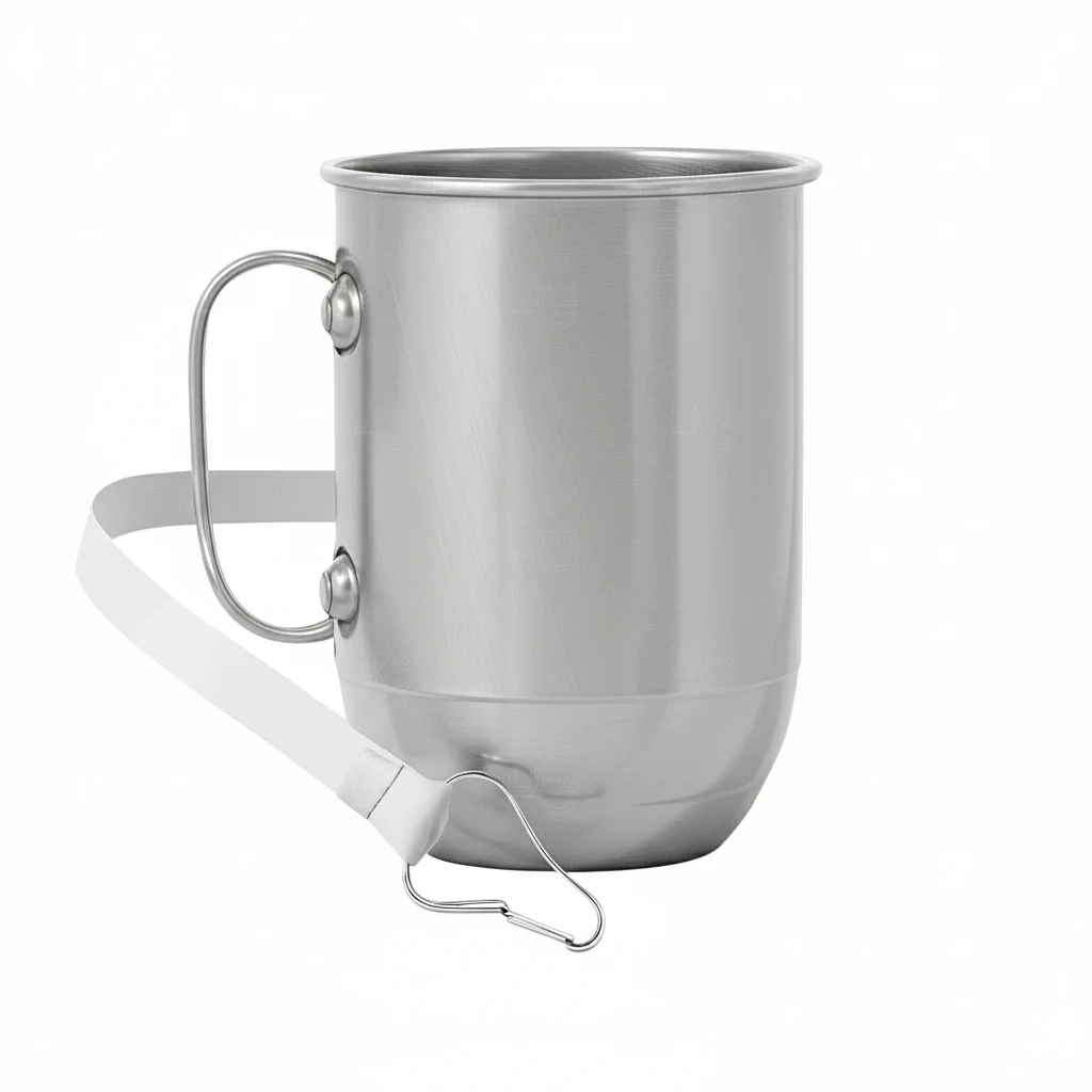 Caneca de Alumínio 500ml com Tirante Personalizada 