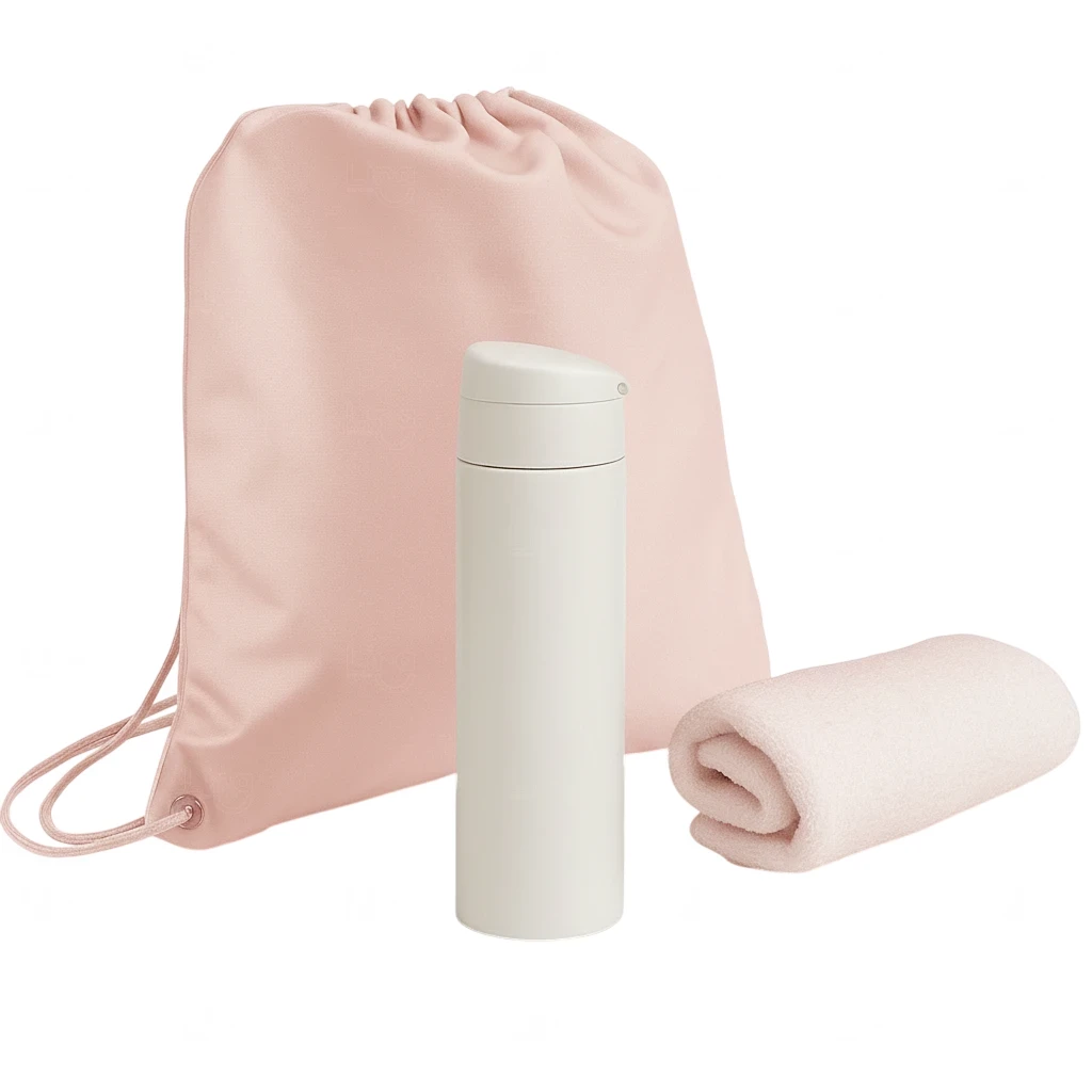 Kit Pé na Areia Personalizado - Garrafa, Mochila e Toalha 