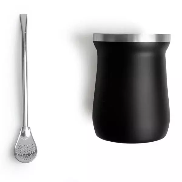 Cuia Térmica em Inox com Bomba 300ml Personalizada 