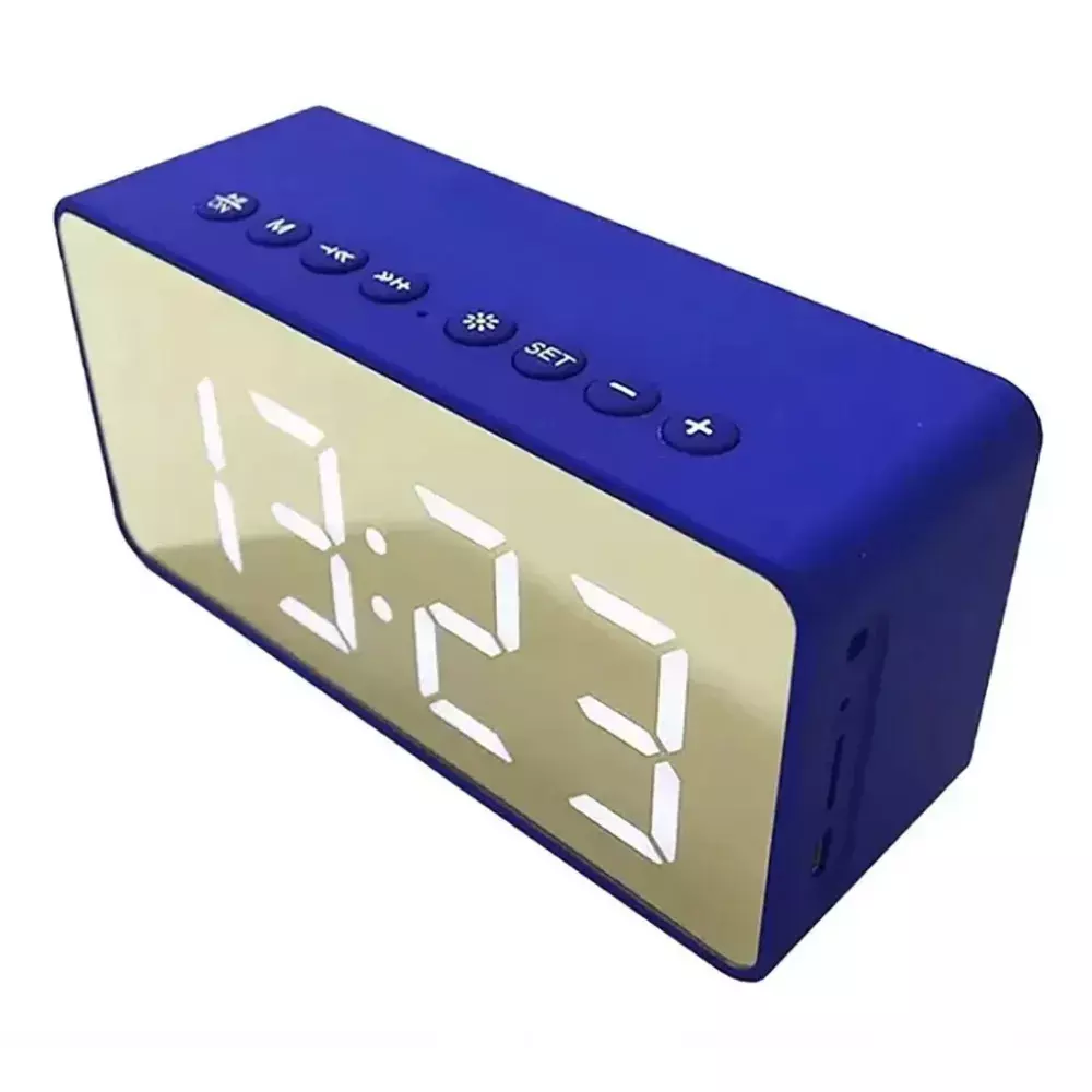 Rádio Relógio Despertador Espelhado Bluetooth 