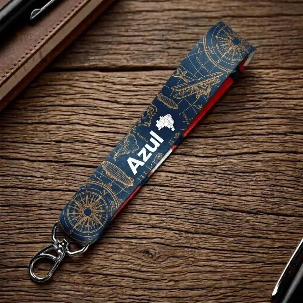 Chaveiro de Fita com Mosquetão Personalizado - 2x15cm 