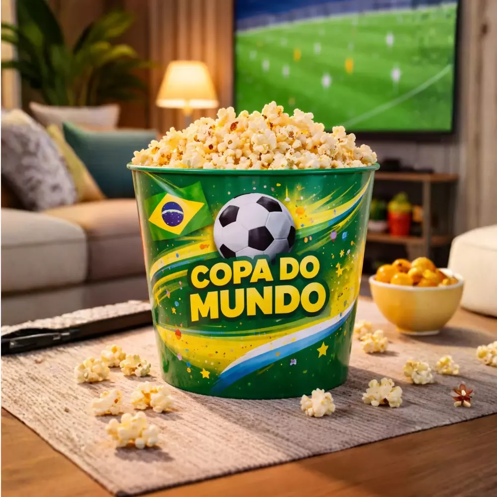 Balde de Pipoca 2,6L Personalização Total 