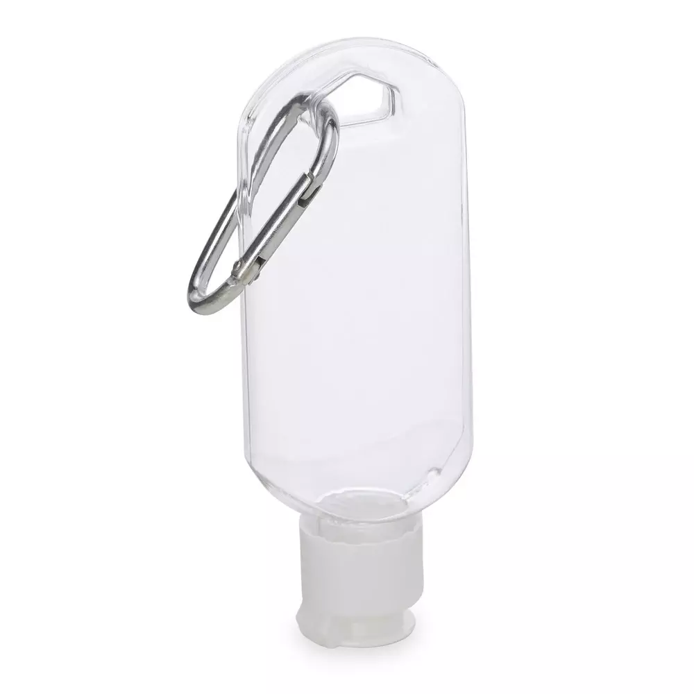 Frasco Plástico 55ml com Mosquetão Personalizado 