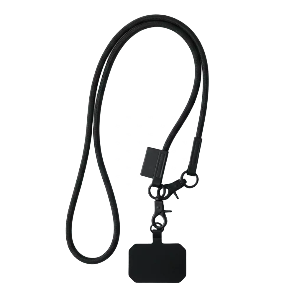 Cordão para Celular e Crachá Personalizado Preto