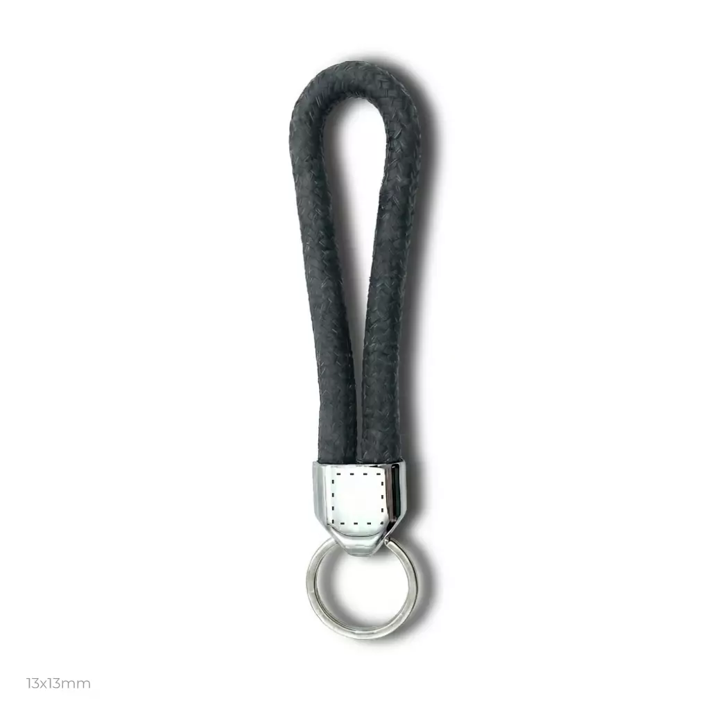 Chaveiro com Alça e Suporte Personalizado Cinza