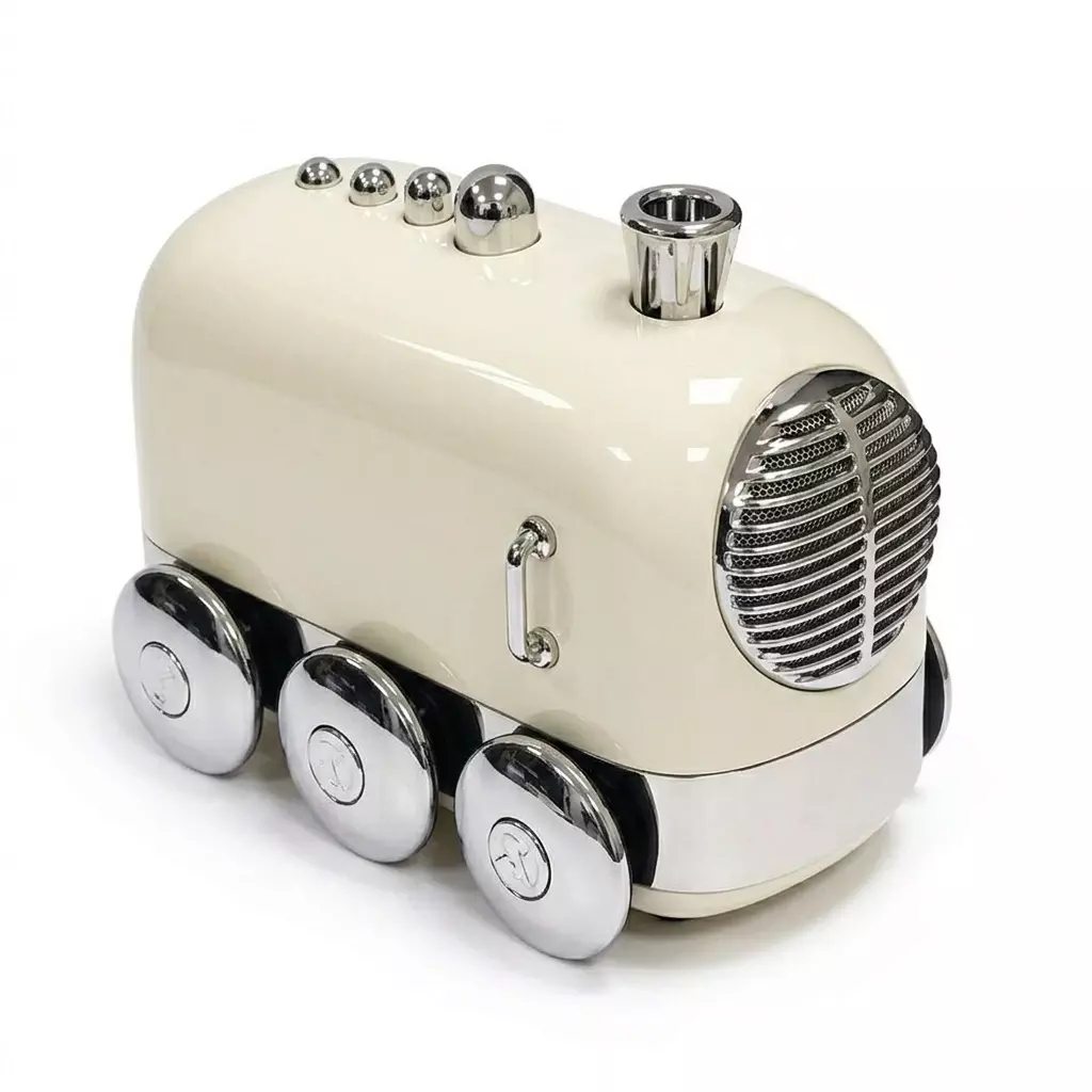 Caixa de Som Retrô Trem Personalizada Branco