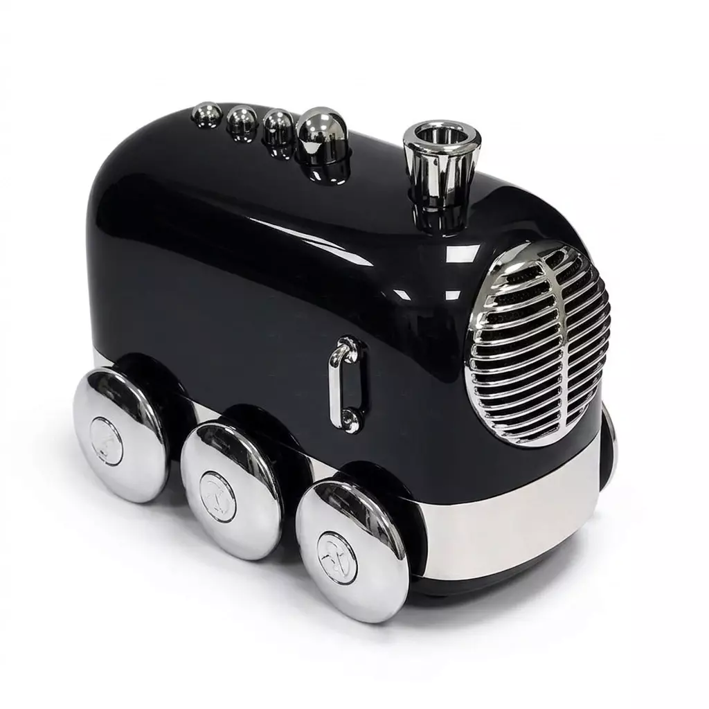 Caixa de Som Retrô Trem Personalizada Preto