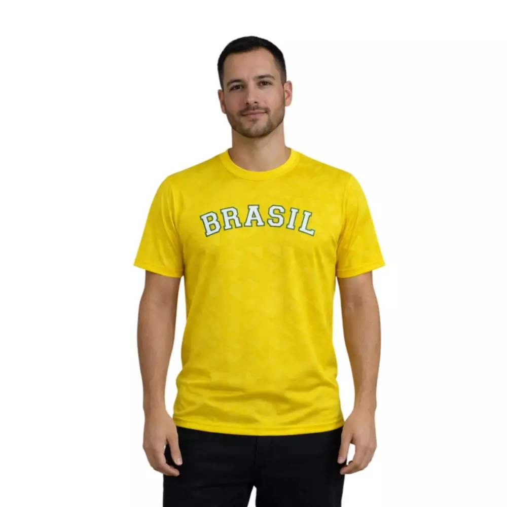 Camiseta Masculina Brasil 2026 Personalizada 