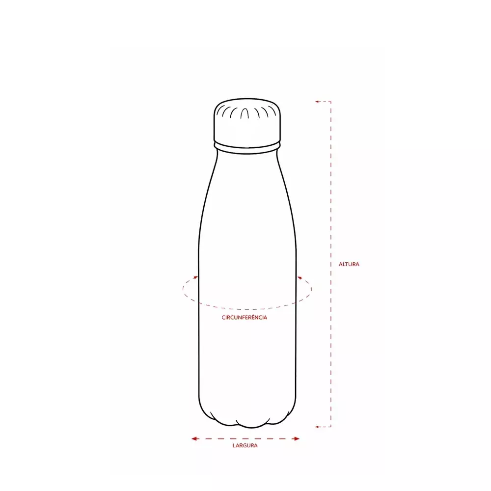 Garrafa de Alumínio 550ml Personalizada 