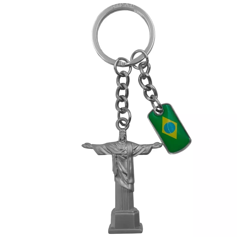 Chaveiro Metal Cristo Redentor Brasil Personalizado 