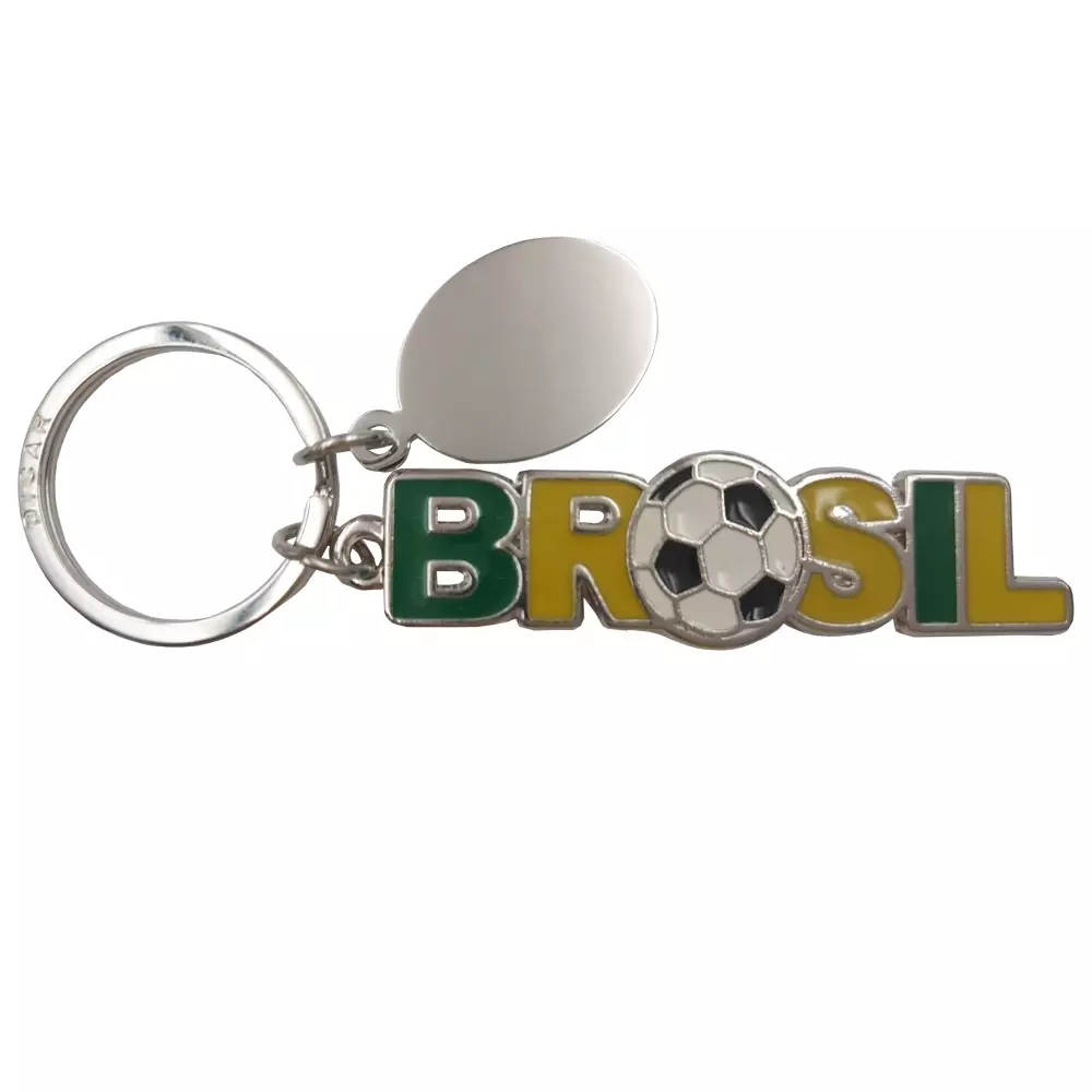 Chaveiro de Metal Brasil Futebol Personalizado 