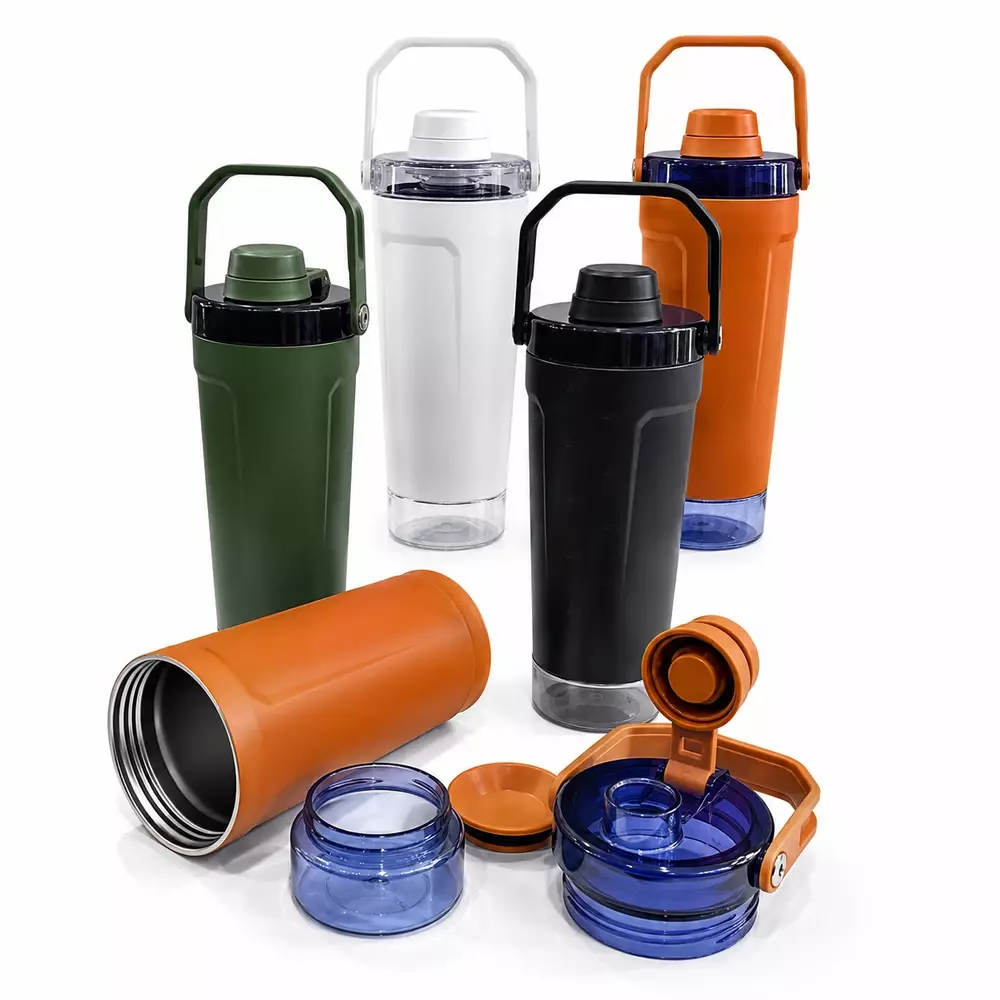 Copo Térmico Personalizado 591ml com Porta Suplemento 