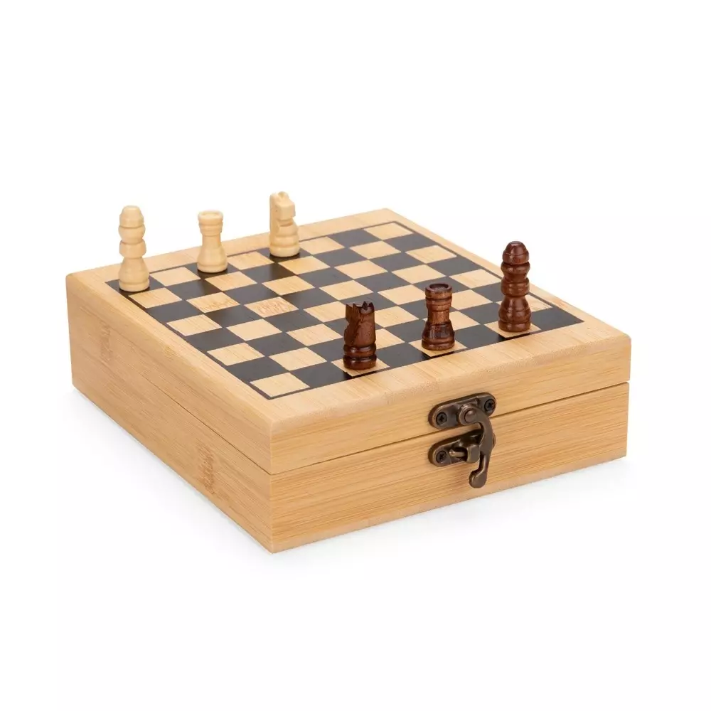 Kit Vinho e Xadrez 4 Peças Personalizado 