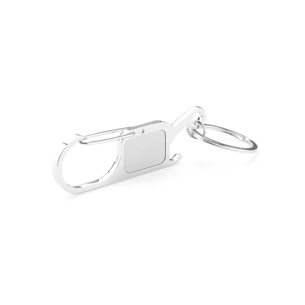 Chaveiro de Metal com Mosquetão e Abridor Personalizado 