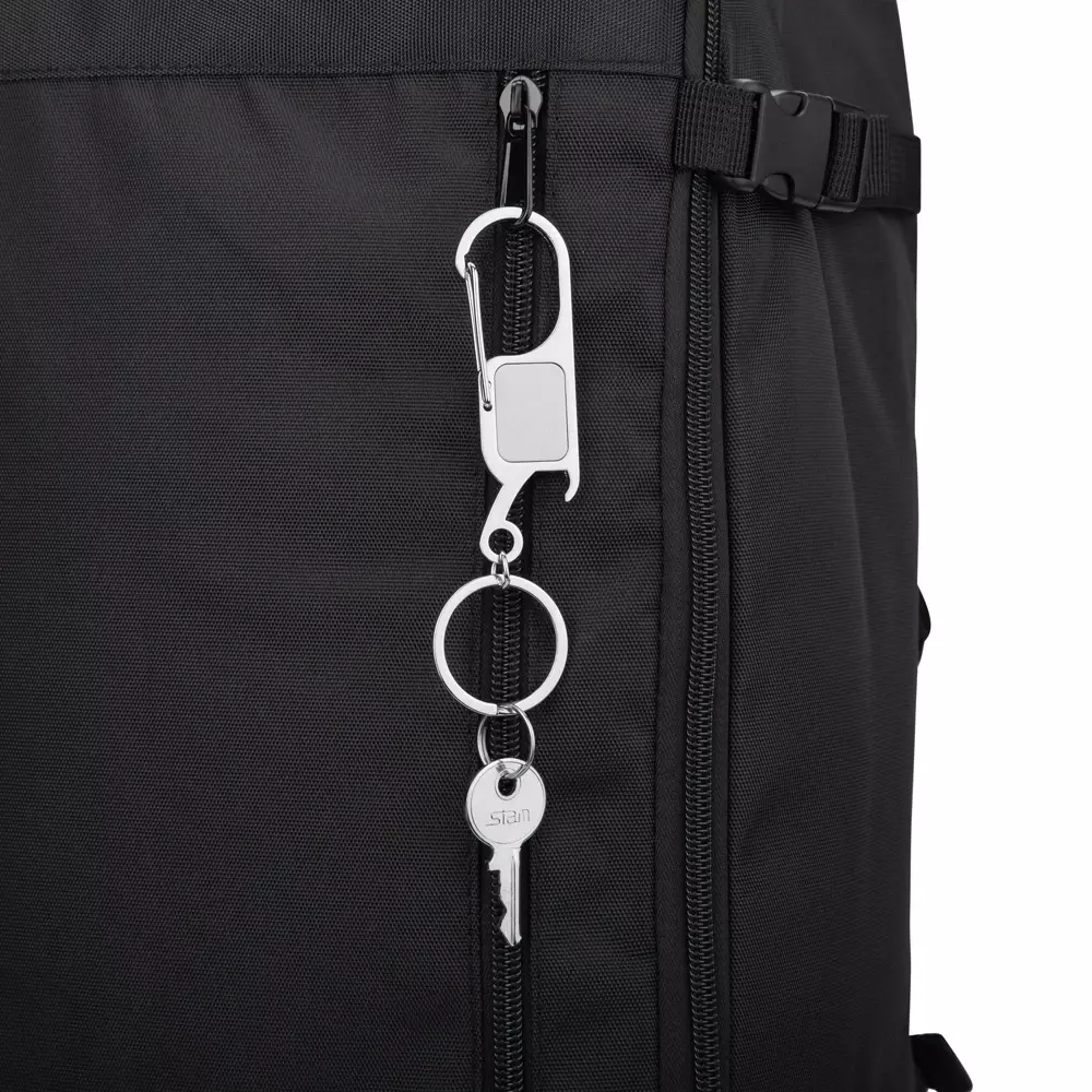 Chaveiro de Metal com Mosquetão e Abridor Personalizado 