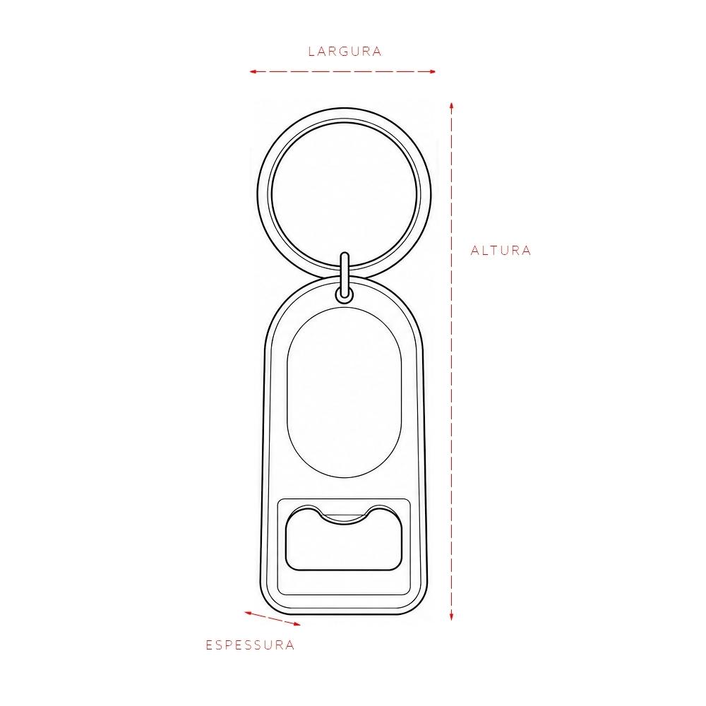 Chaveiro Metal com Abridor de Garrafas Personalizado 