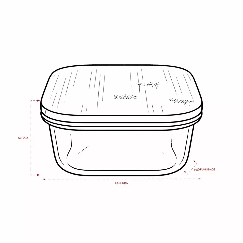Marmita de Vidro 400ml Personalizada 