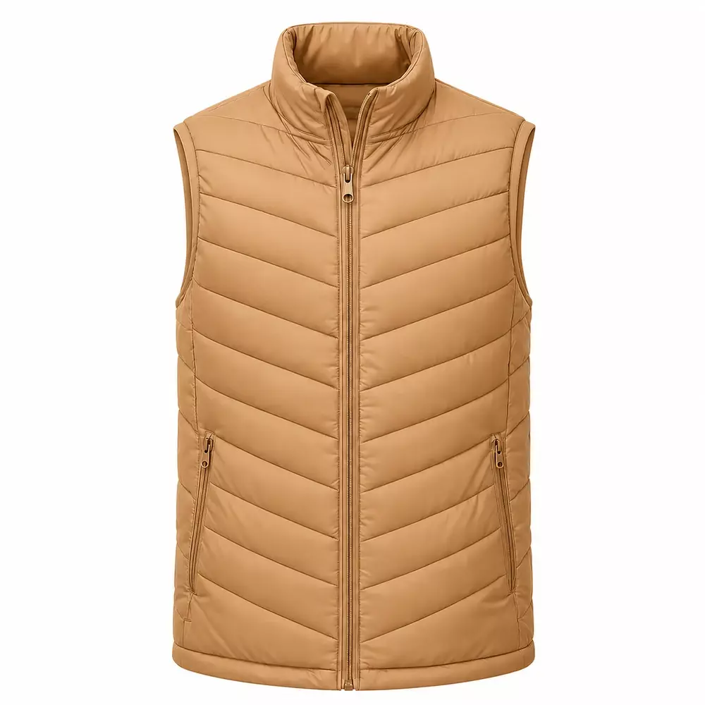 Colete Puffer Personalizado Marrom Claro