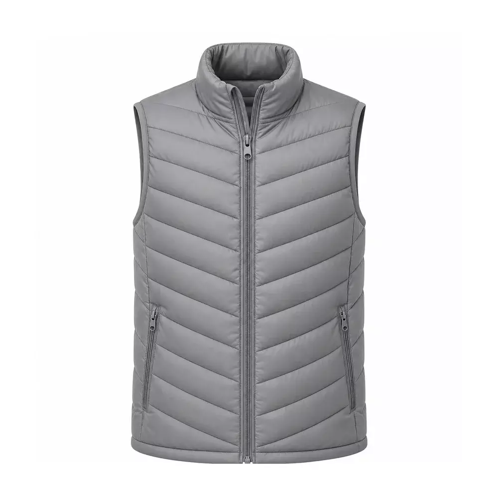 Colete Puffer Personalizado Cinza