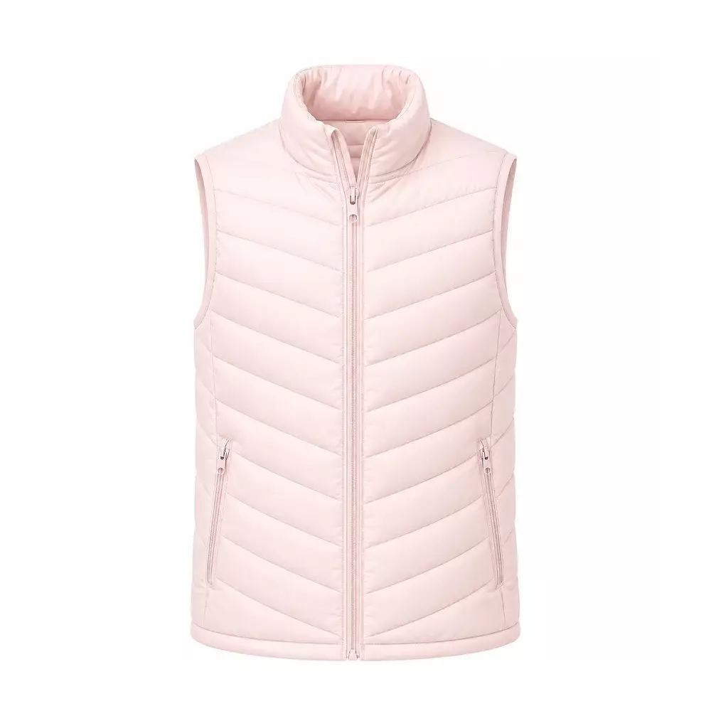 Colete Puffer Personalizado Rosa Claro