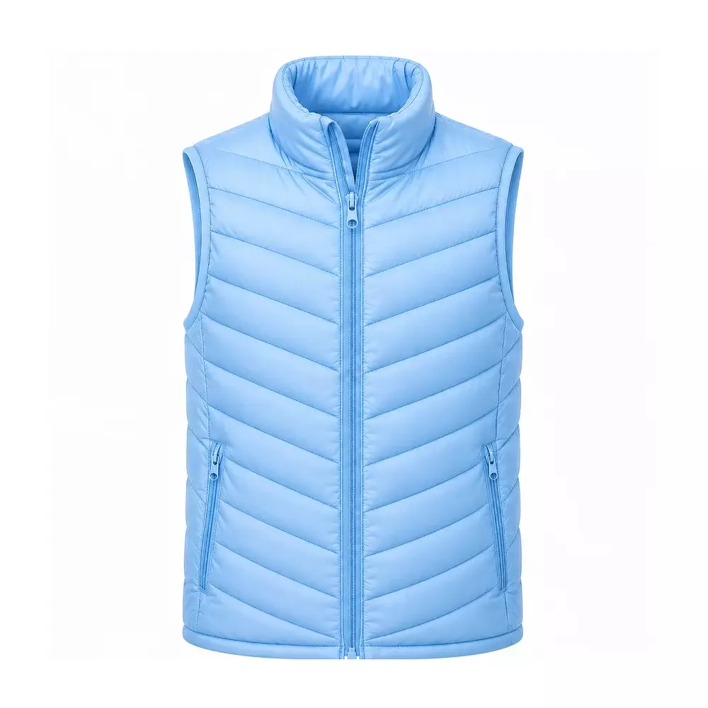 Colete Puffer Personalizado Azul Claro