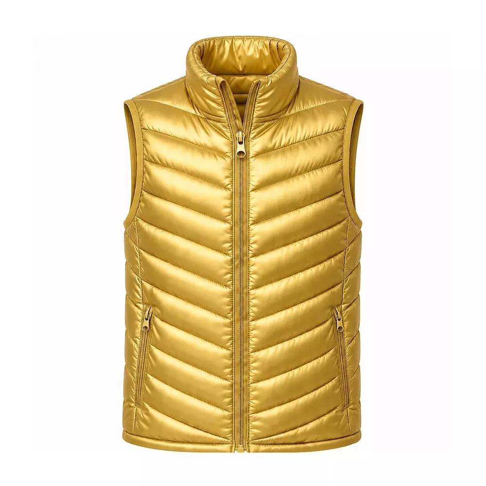 Colete Puffer Personalizado Dourado