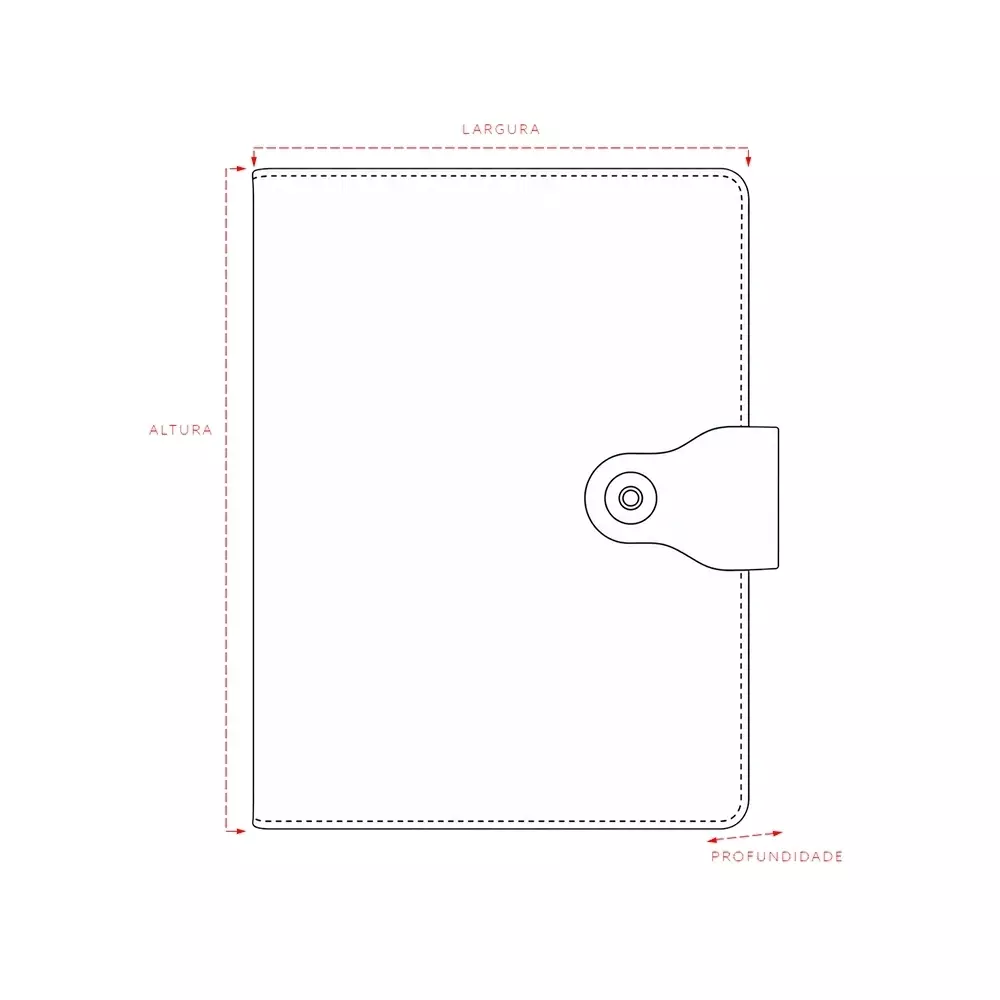 Caderno Fichário A5 em PU Personalizado 